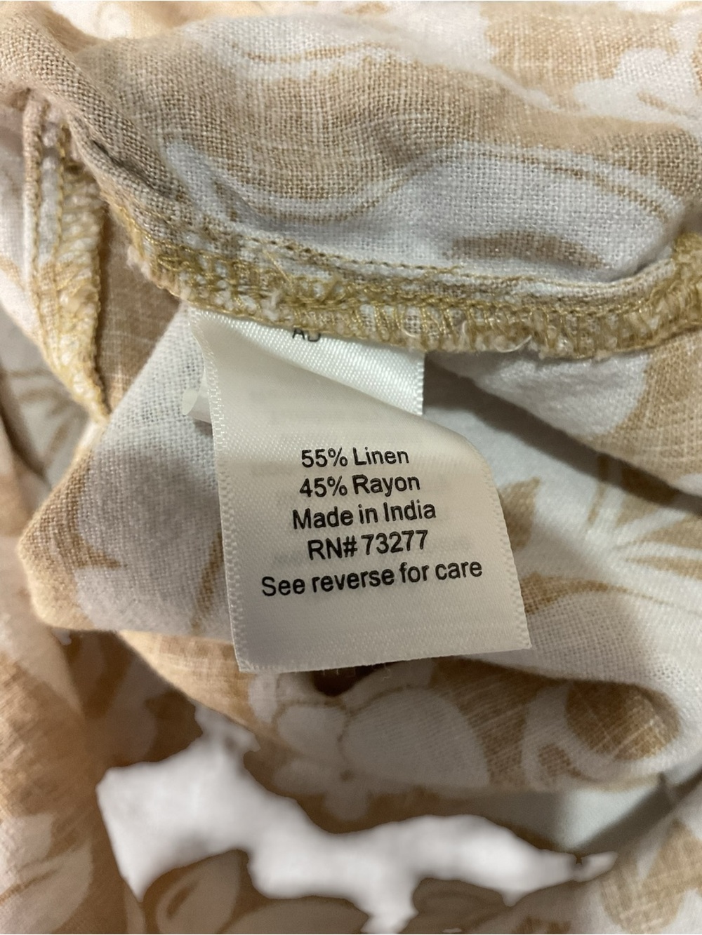 Croft & Barrow Linen Blend Floral Button Front Sleeveless Blouse Medium - Picture 6 of 6